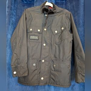 Barbour Kids Dark Gray Military Jacket Sz 6/7